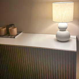 Aneta Lighting Kalamata bordlampe, hvid