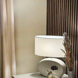 Aneta Lighting Ellipse bordlampe, beige