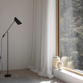 Northern Birdy gulvlampe, sort/messing