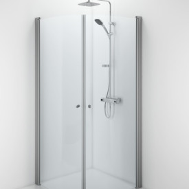 Contura Shower Space dusjdør, 72,3 cm, klart glass, aluminium profil