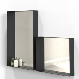Frost Unu spegel, 60x50 cm, svart