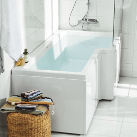 Svedbergs Z1600 badekar, 160x85 cm, højre, hvid