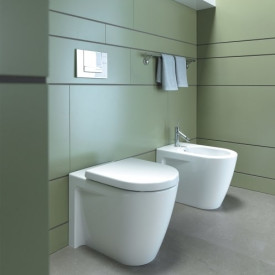 Duravit Starck 2 toilet, back-to-wall, rengøringsvenlig, hvid