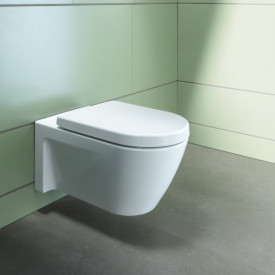 Duravit Starck 2 væghængt toilet, rengøringsvenlig, hvid