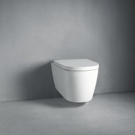 Duravit Me by Starck Compact væghængt toilet, uden skyllekant, rengøringsvenlig, hvid