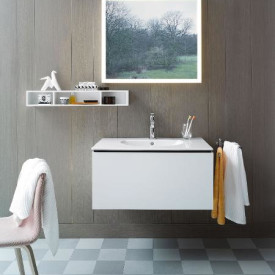 Duravit L-Cube spegel med belysning, dimbar, sensor, 80x70 cm, vit