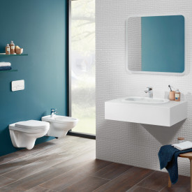 Villeroy & Boch O.Novo væghængt toilet, uden skyllekant, rengøringsvenlig, hvid