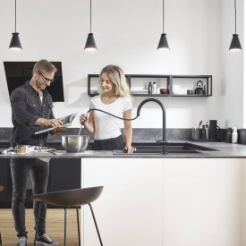 Hansgrohe Talis M54 köksblandare, utdragbar pip, matt svart