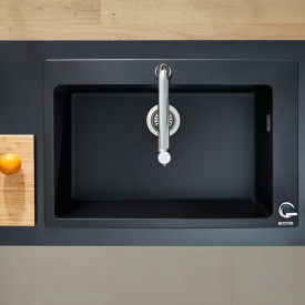 Hansgrohe diskbänk, 77x51 cm, svart