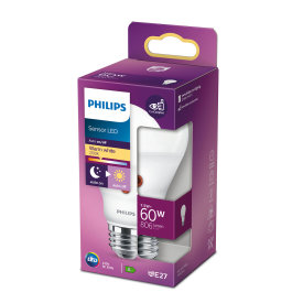 Philips E27 nat & dag standardpære, 2700K, 7,5W