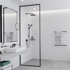 Hansgrohe Croma huvuddusch Ø28 cm, borstad svart krom