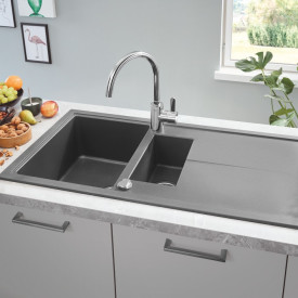 Grohe K400 diskbänk, 100x50 cm, grå