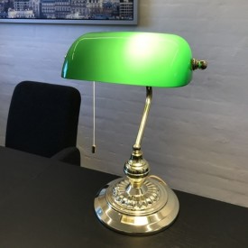 Eglo Banker bordlampe, grøn/messing