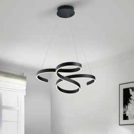 Trio Lighting Francis pendel, sort