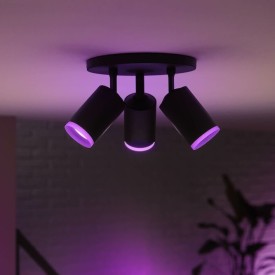 Philips Hue Fugato spotter i tak, 3 spotter, sort