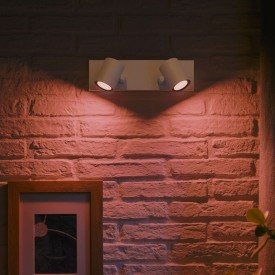 Philips Hue Argenta spotter i tak, 2 spotter, hvit