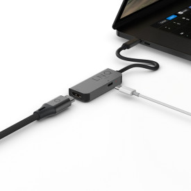 Linq 2-i-1 USB-C multiport hub, grå