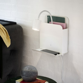 Nordlux Roomi væglampe med USB, hvid