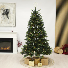 Nordic Winter Lifa kunstigt juletræ med lys, 150 x 106 cm
