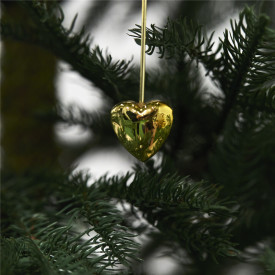 Nordic Winter juletræslys med guldhjerte holder, 20 stk