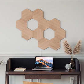 Nanoleaf Elements Wood Hexagons utbyggningspaket, 3 paneler