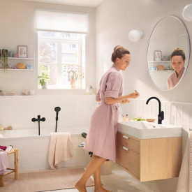 Hansgrohe Rebris S 210 servantbatteri, svingtut, mat sort