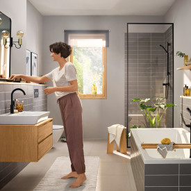 Hansgrohe Rebris E 210 servantbatteri, matt sort