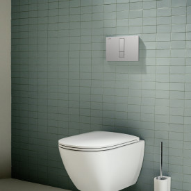 Laufen Lis AW103 betjeningsplade, rustfrit stål