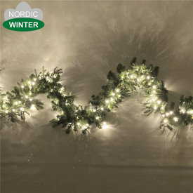 Nordic Winter granguirlande med lys & transformer, 240 cm