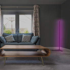 Ledvance Smart+ Wifi Corner gulvlampe, farveskift + hvid, sort, 140 cm