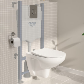 Grohe Solido Bau Sail toiletpakke, hvid/krom