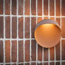 Louis Poulsen Flindt udendørs væglampe, corten, Ø20 cm