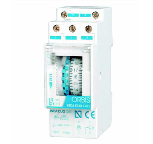 Kontaktklokke 24 timer Mek Inca-Duo-QRD Backuptype - El