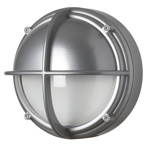 LK Skotlampe LED 6,5w 3000K, (505 lumen), halvafskærmet klar, alufarvet