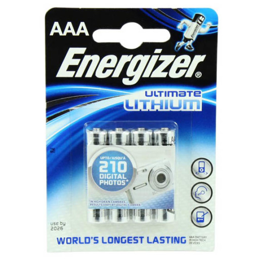 Energizer Ultimate Lithium AAA batterier - 4 stk.