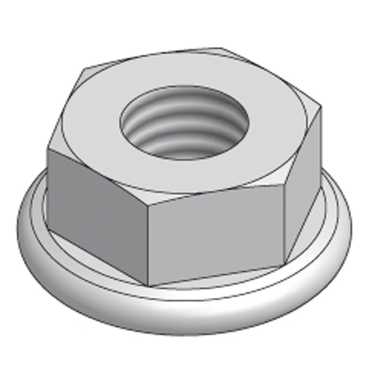 100 stk Flensmutter M6 FZS (100) Backuptype - El