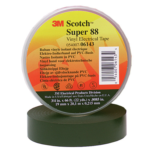 80 stk Pvc-Tape Scotch Super 88 25 mm x 20M Sort