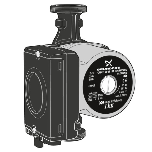 Sirkulasjonspumpe CPD 11-25/65 for Metroair 7, 9, 8 F, 12 F Backuptype - VVS