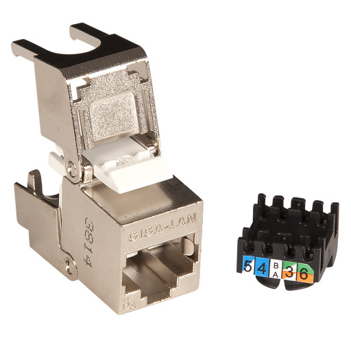 Connector Keystone Pro FTP Cat.6 RJ45 flip jack