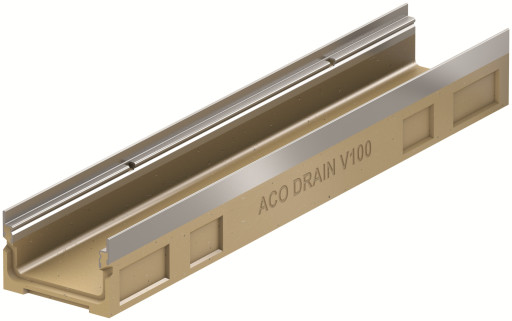 ACO V100S 1000 x 80 mm takrenne med galvanisert ramme, m/tut/rist