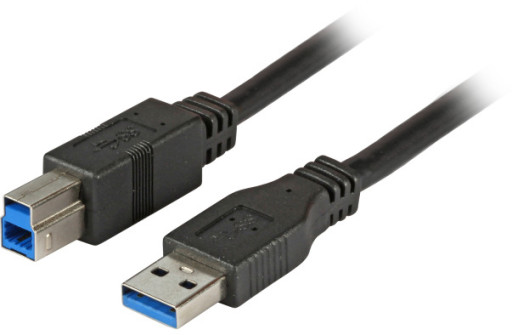Kabel USB3.0 USB-A/USB-B hann/hann 5.0M svart Backuptype - El
