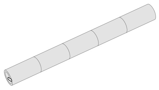Batteripakke 5HT60D 6V 4000 mAh, med ledning, stav
