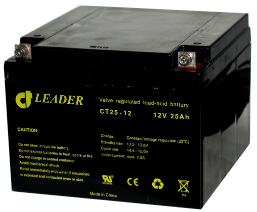 Billede af Bly Akkumulator 12V 25 Ah, CT25-12, VdS, T3 terminal