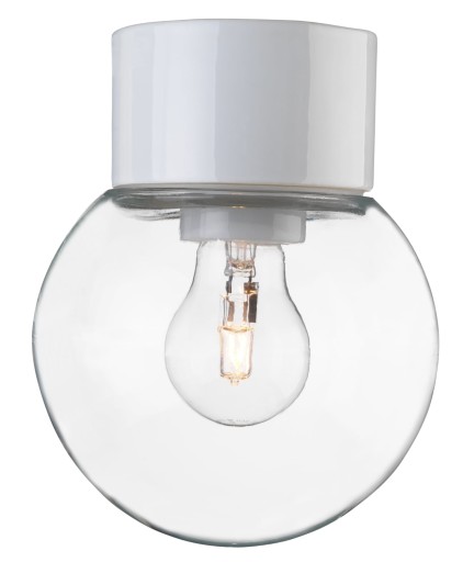 Ifö Classic Globe taklampe, Ø15 cm, hvit/klar Lamper &amp; el > Lamper &amp; spotter