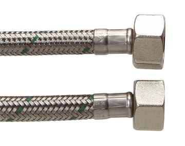 1/2" x 1/2" - 1500mm armert slange med rustfritt stål Tekniske installasjoner > Rør &amp; rørdeler