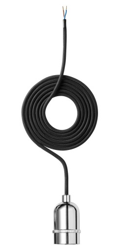 Nielsen P3 fatningssett, 2,5 meter, krom