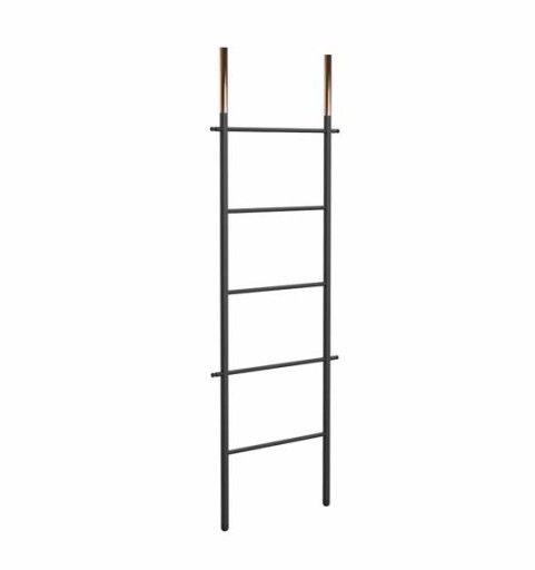 Frost Bukto Ladder håndklestativ 58x151,5 cm, sort/kobber Baderom > Innredningen