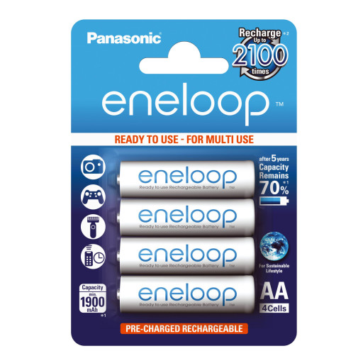 Panasonic Eneloop AA genopladelige batterier - 4 stk.