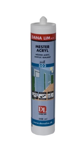 Dana Lim Mester Acryl 502 fugemasse, hvit, 300 ml Verktøy > Tetningmasse &amp; lim
