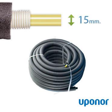 50 meter Uponor universal pex rør-i-rør med isolering til vann og varme, 15 mm Tekniske installasjoner > Rør &amp; rørdeler